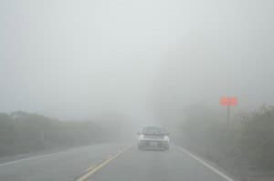 Porsches in the Fog