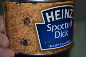 A can of Spotted Dick